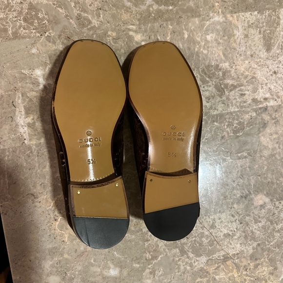 Gucci Loafers Chocolate and Gold size 5.5 - Picture 9 of 10